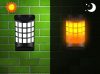 Solar wall lamp with cozy flame effect, decoration