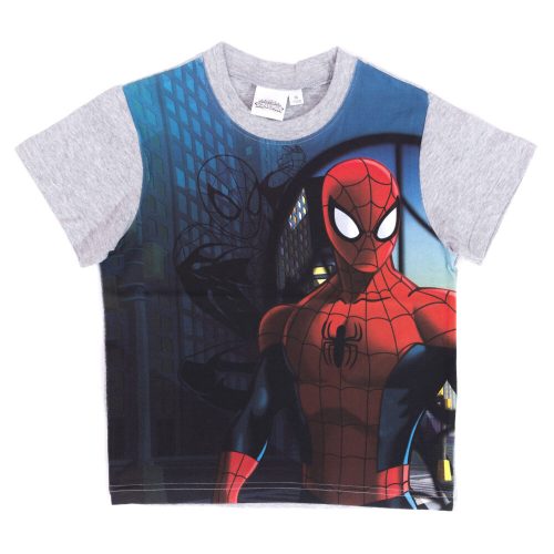 Spiderman boy short sleeve t-shirt - stretch cotton t-shirt - gray_116