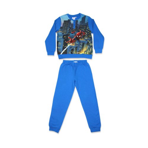 Winter flannel children's pajamas - Spiderman - medium blue - 134