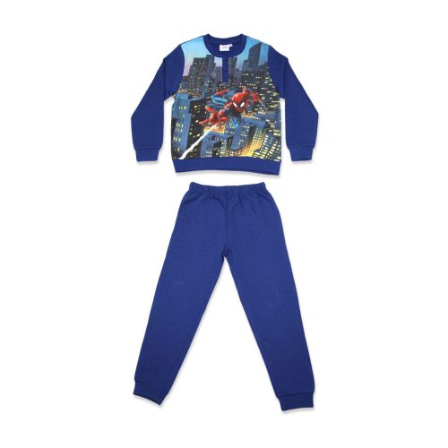 Winter flannel children's pajamas - Spiderman - dark blue - 140