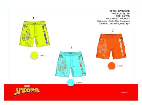 Spiderman children's swimming trunks - orange - 116