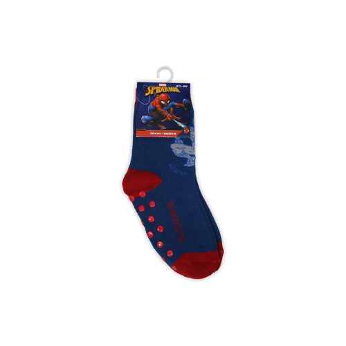 Anti-slip children's ankle socks - Spiderman - plush - Spider - dark blue - 23-26