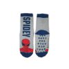 Non-slip children's ankle socks - Spider-man - plush - Spider - gray - with Spidey inscription - 23-26