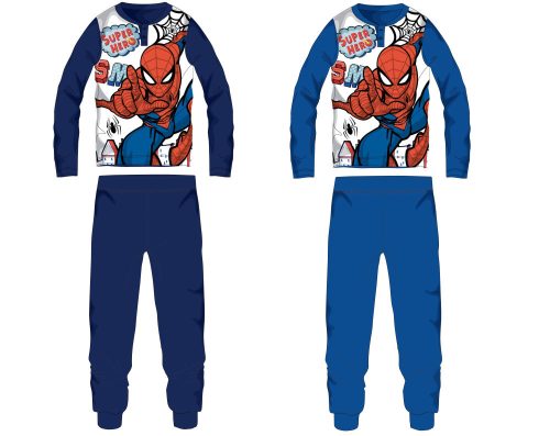 Spiderman cotton jersey children's pajamas - medium blue - 122