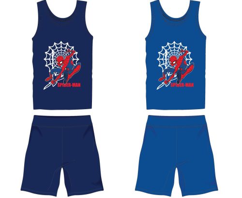 Spiderman cotton summer ensemble - T-shirt-shorts set - medium blue - 104