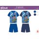 Letnia pijama dziecięca Stitch z krótkim rękawem dla chłopców - pijama bawełniana - średni błękit - 104