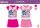 Letnia pijama dziecięca Stitch z kórtkim rówkakiem dla dziewczinek - pijama bawełniana - róża - 104