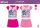 Stitch summer short-sleeved children's pajamas for little girls - cotton pajamas - pink - 110