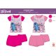 Stitch cotton summer ensemble for little girls - T-shirt-shorts set - pink - 104