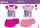 Stitch cotton summer ensemble for little girls - t-shirt-shorts set - pink - 110