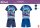 Letni komplet bawełniany Stitch dla chłopców - kompletna koszulka-krótka - średni błękit - 98