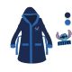 Disney Stitch hooded cotton robe for boys - dark blue - 110-116