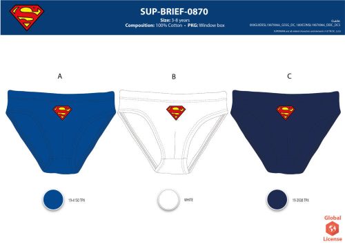 Superman boy's underwear - 3-piece cotton underwear - 110-116