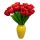 Silk tulip 5-strand bouquet burgundy