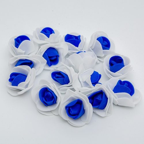 Trandafir de spumă albastru-alb închis de 3 cm
