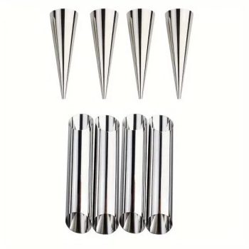 8db krémtölcsér forma, tapadásmentes cannoli formák tubuskészletek,   8db krémtölcsér forma, tapadásmentes cannoli formák tubuskészletek,