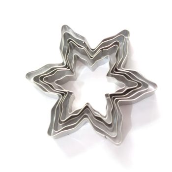 5 darabos Karácsonyi Süteményszaggató Készlet - Rozsdamentes Acél Hópehely Alakzatok Ünnepi Sütéshez   5 darabos Karácsonyi Süteményszaggató Készlet - Rozsdamentes Acél Hópehely Alakzatok Ünnepi Sütéshez