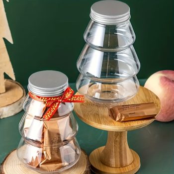 Karácsonyfa Alakú Cukorka és Snack tároló tégely Karácsonyfa Alakú Cukorka és Snack tároló tégely