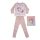 Long thin cotton children's pajamas - Unicorn - Jersey - light pink - 140