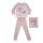 Długa, cienka bawełniana pijama dziecięca - Jednorożec - Jersey - jasnoróżowy - 98