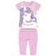 Unicorn Short Sleeve Summer Cotton Pajamas - Kids Jersey Pajamas - Light Pink - 110