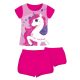 Unicorn cotton summer ensemble - T-shirt-shorts set - pink - 104