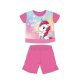 Unicorn summer short-sleeved baby pajamas - cotton jersey pajamas - dark pink - 86