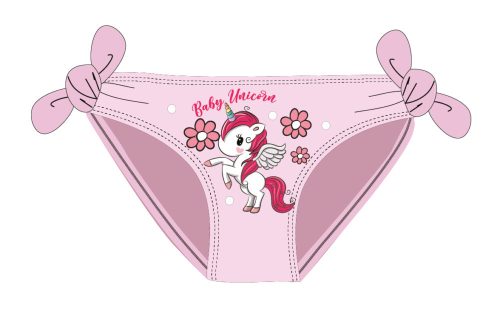 Unicorn baby swimsuit bottom for little girls - light pink - 86