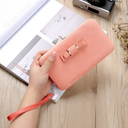 Women's wallet, envelope bag Peach flower