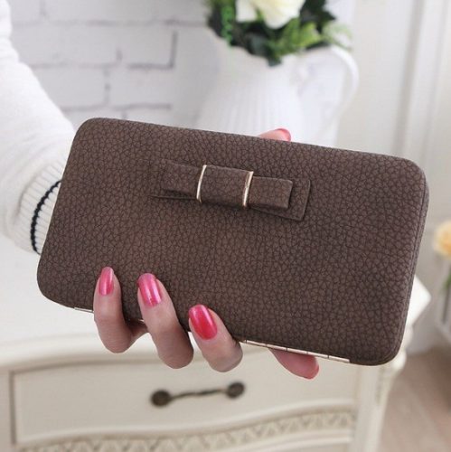 Women's wallet, envelope bag Coffee brown