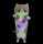 Pisică lungă luminosă - pisică lungă de plush, grey (70cm)