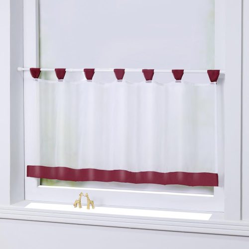 Joyswahl panel curtain - white with burgundy stripe (120x45 cm)
