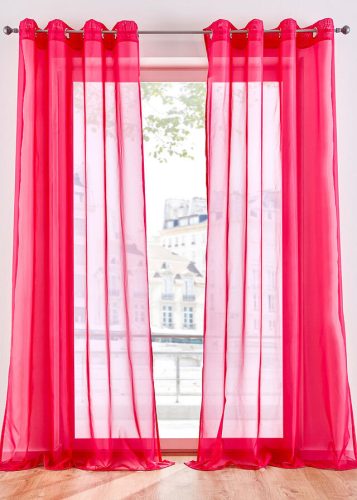 Topfinel Curtain translucent red 140x180 cm
