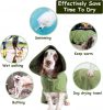 HAPPY HACHI Mikroszálas fürdőköpeny kutyáknak - L (Zöld)
