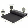 TPE Environmentally Friendly Yoga Mat With Bag, 6 mm thick (grey-dark gray)
