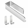 7Simplex Self-adhesive Metal Towel Hanger with 2 Small Hangers (Silver)