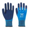 2 pairs of Blue Latex Coated Polyester Thermal Gloves