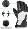 BOODUN Ski Gloves Size M (Black-White)
