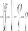 BEWOS Stainless Steel Cutlery Set for 2 8pcs (Matte Silver)
