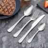 BEWOS Stainless Steel Cutlery Set for 2 8pcs (Matte Silver)