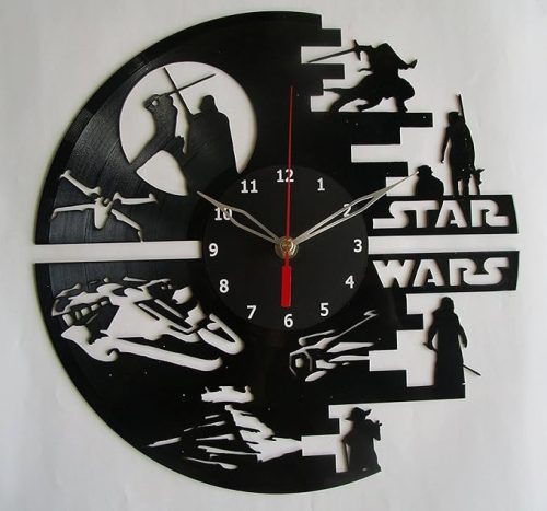 Zegar ścienny z płytą winylową Star Wars