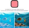Carcasă transparentă impermeabilă Lupholue GoPro până la 50 m cu filtru roșu