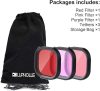 Lupholue 3 in 1 Red/Pink/Purple Lens Filter for Underwater Diving