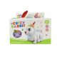 Musical, light-up bunny, white, 20cm