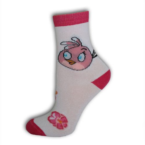 Children's cotton ankle socks - Angry Birds - 27-30 - white