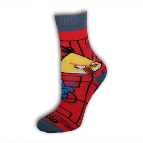 Children's cotton ankle socks - Angry Birds - 23-26 - red