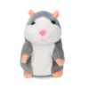 Interactive plush talking hamster, gray