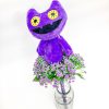 Purple bouquet with a fairy-tale cat character