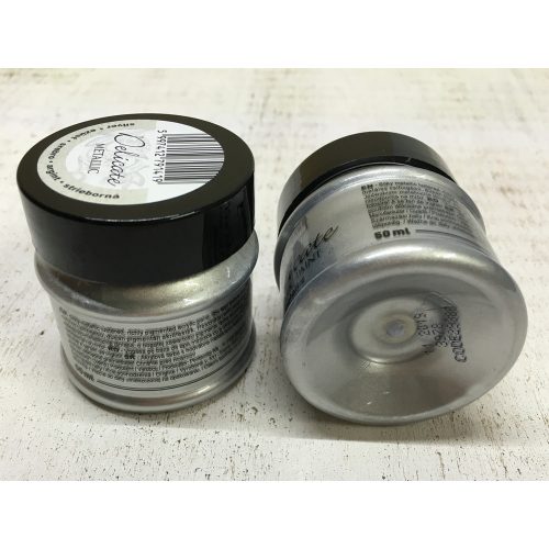 Zarte metallische Acrylfarbe 50 ml Silber