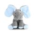 Musical elephant with movable ears, blue